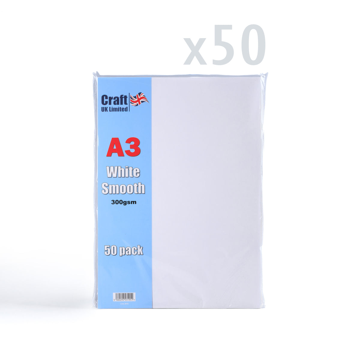 Cartoncino Bianco A3 300 g/m² confezione da 50 pezzi
