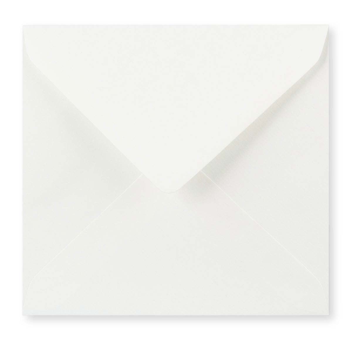 Busta colore bianco vergata leggera (90 g/m²) 155x155 mm