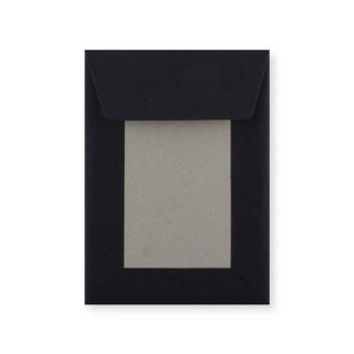 Busta con Dorso Rigido Nero 162x114 mm (C6)