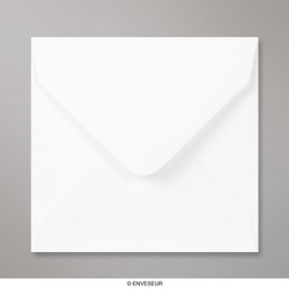 100x100 mm Busta quadrata bianca gommata