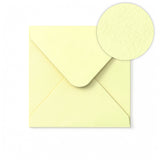 Busta colore avorio con effetto martellato 155x155 mm