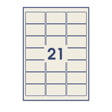 Etichette adesive rettangolari