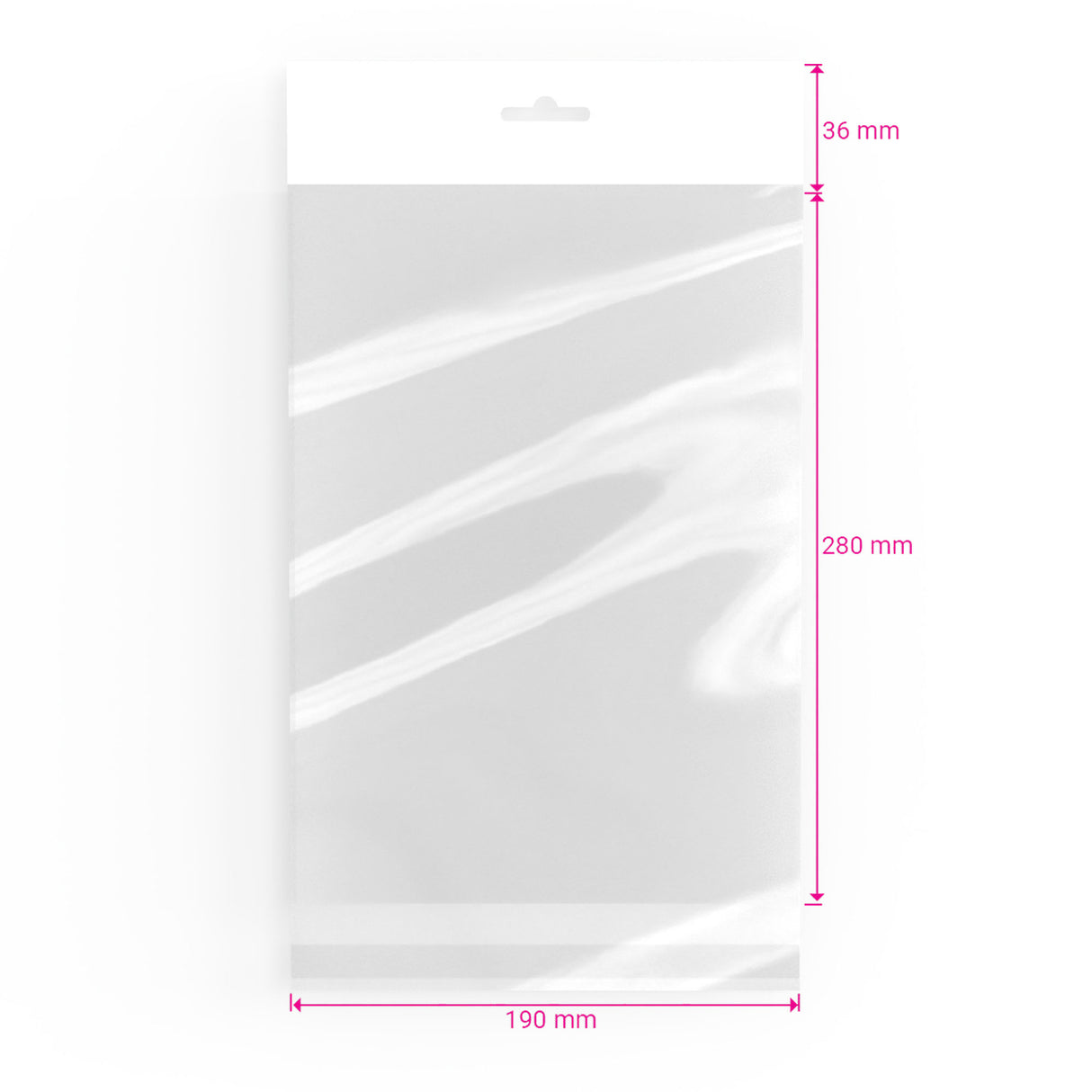 Sacchetti in cellofan con dispositivo d'aggancio (PPO)