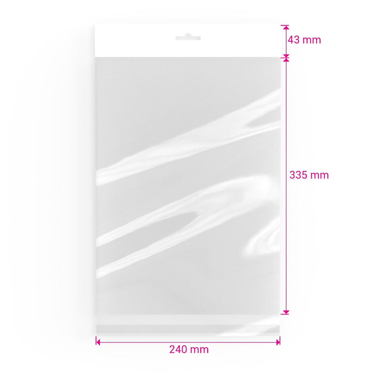 Sacchetti in cellofan con dispositivo d'aggancio (PPO)