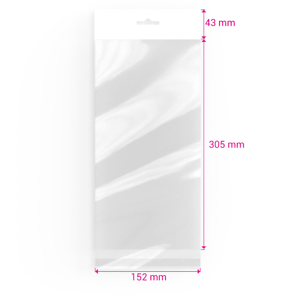 Sacchetti in cellofan con dispositivo d'aggancio (PPO)