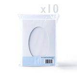 Confezione di biglietti bianchi a tre ante con finestra ovale