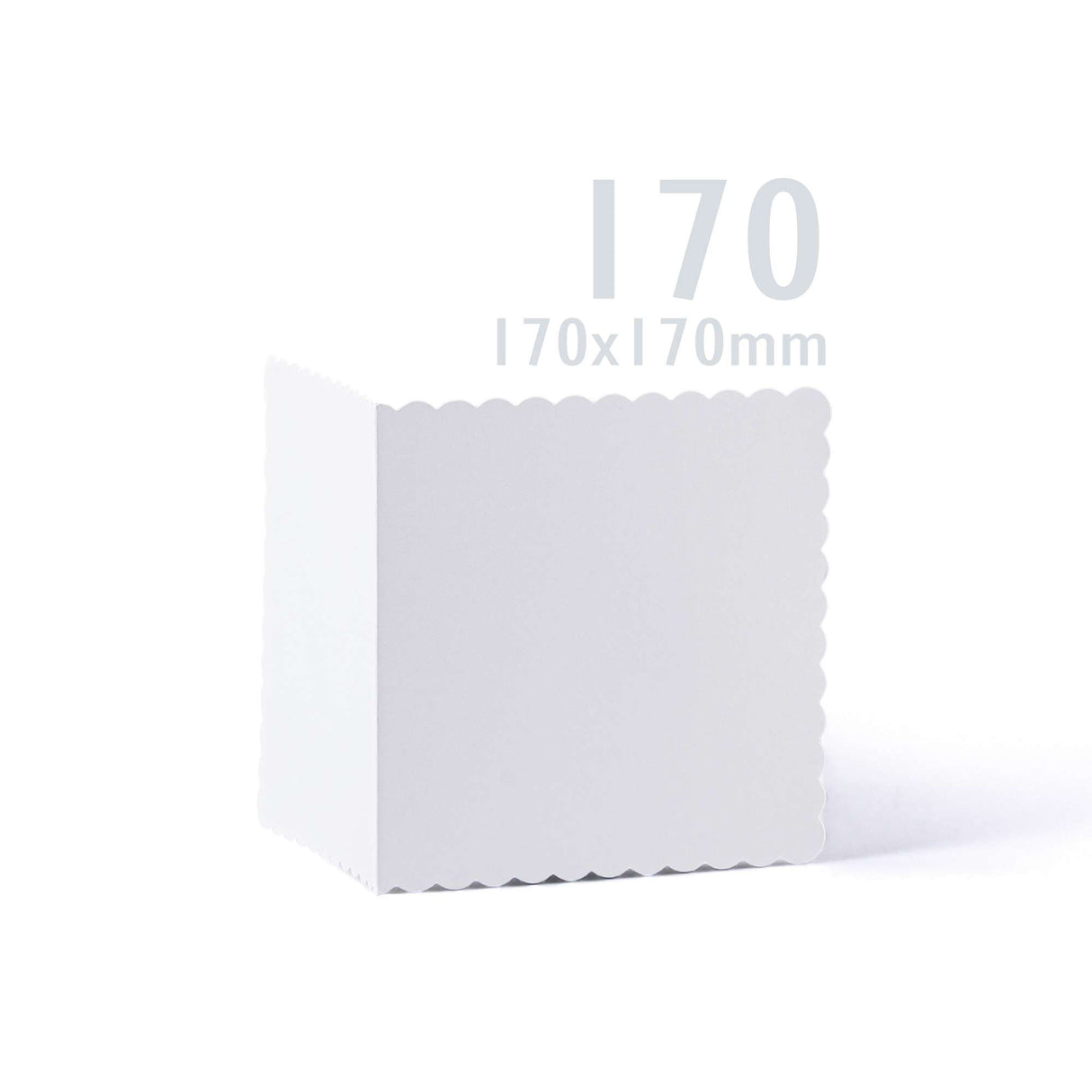 Confezione di biglietti e buste bianche con bordo ondulato