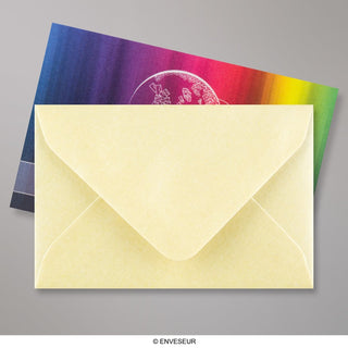 Busta colore champagne con effetto lucente 62x94mm