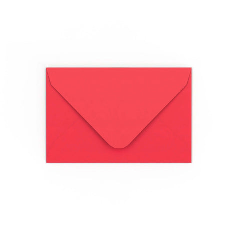 Bright Red Gummed V-Flap Envelope (65 x 94mm)