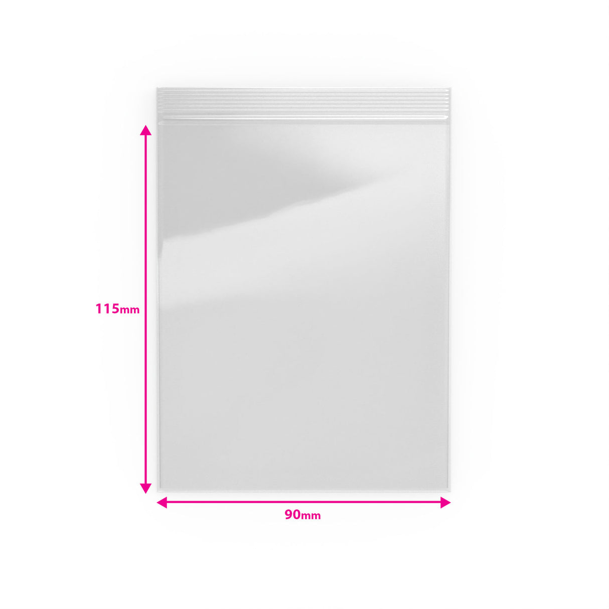 Sacchetto trasparente con chiusura a pressione