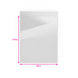 Grip Seal Bags Clear 115 x 90 mm