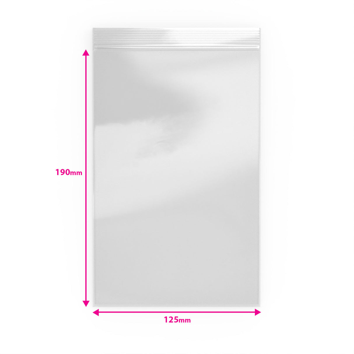 Sacchetto trasparente con chiusura a pressione