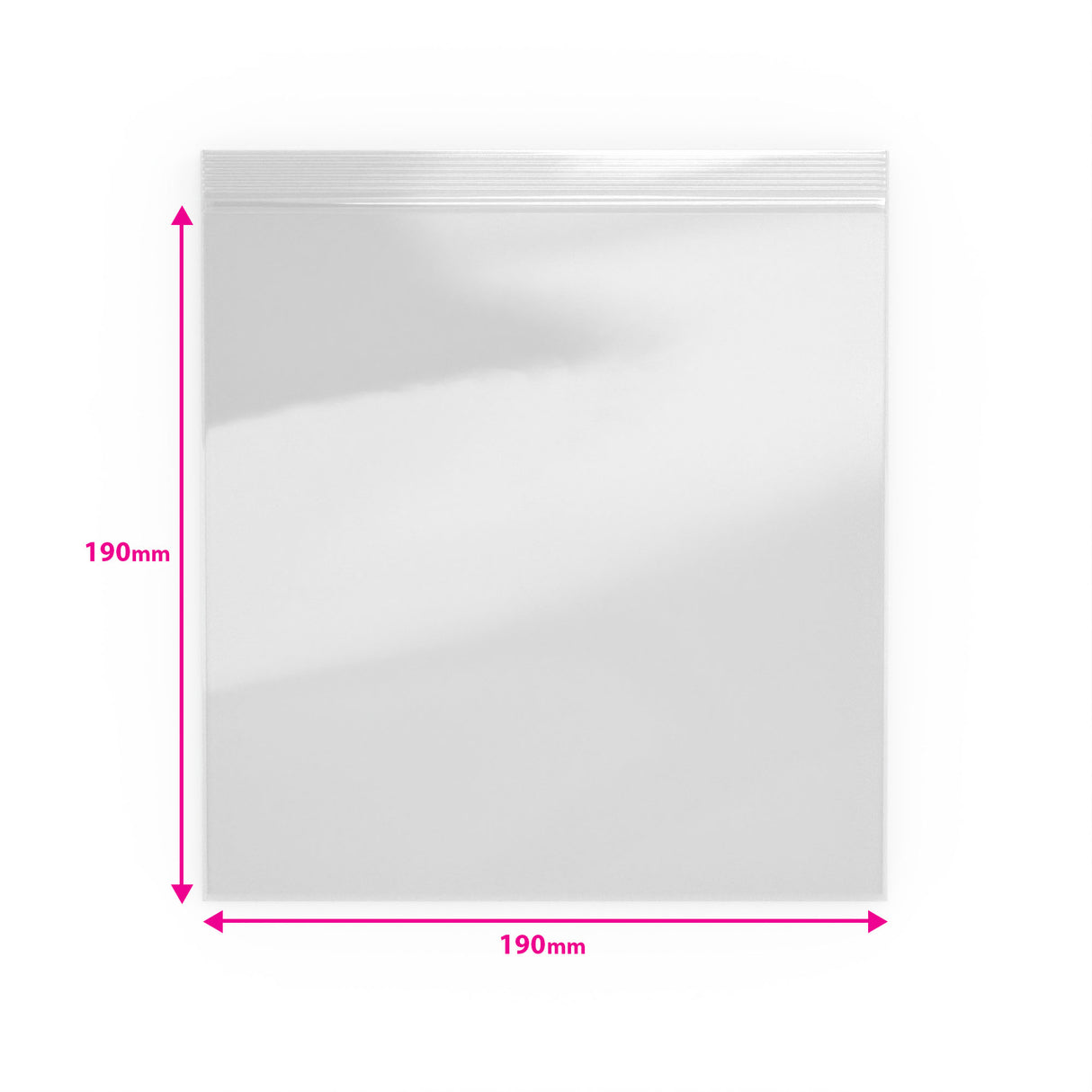 Sacchetto trasparente con chiusura a pressione