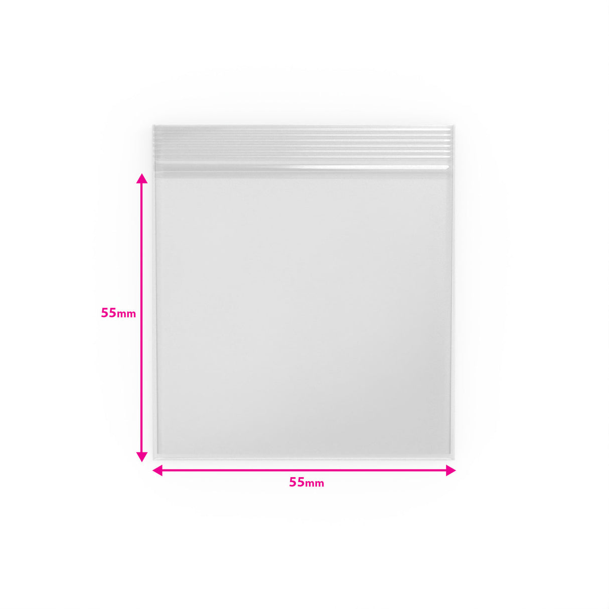 Sacchetto trasparente con chiusura a pressione