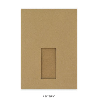 Busta a soffietto avana con finestra 229x162x25 mm (C5)