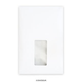 Busta a soffietto bianca con finestra 229x162x25 mm (C5)