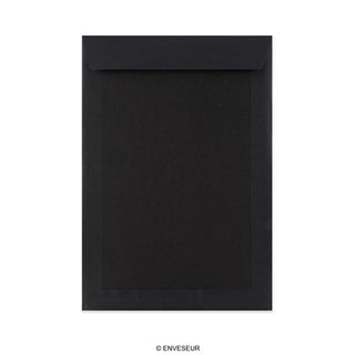 Busta con Dorso Rigido Nero 324x229 mm (C4) 550gsm