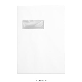 Busta con Dorso Rigido Bianco - Finestra 324x229 mm (C4)
