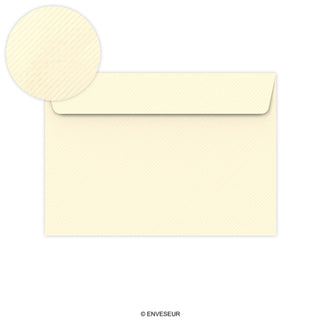 Busta avorio con finitura vergata 114x162 mm (C6)