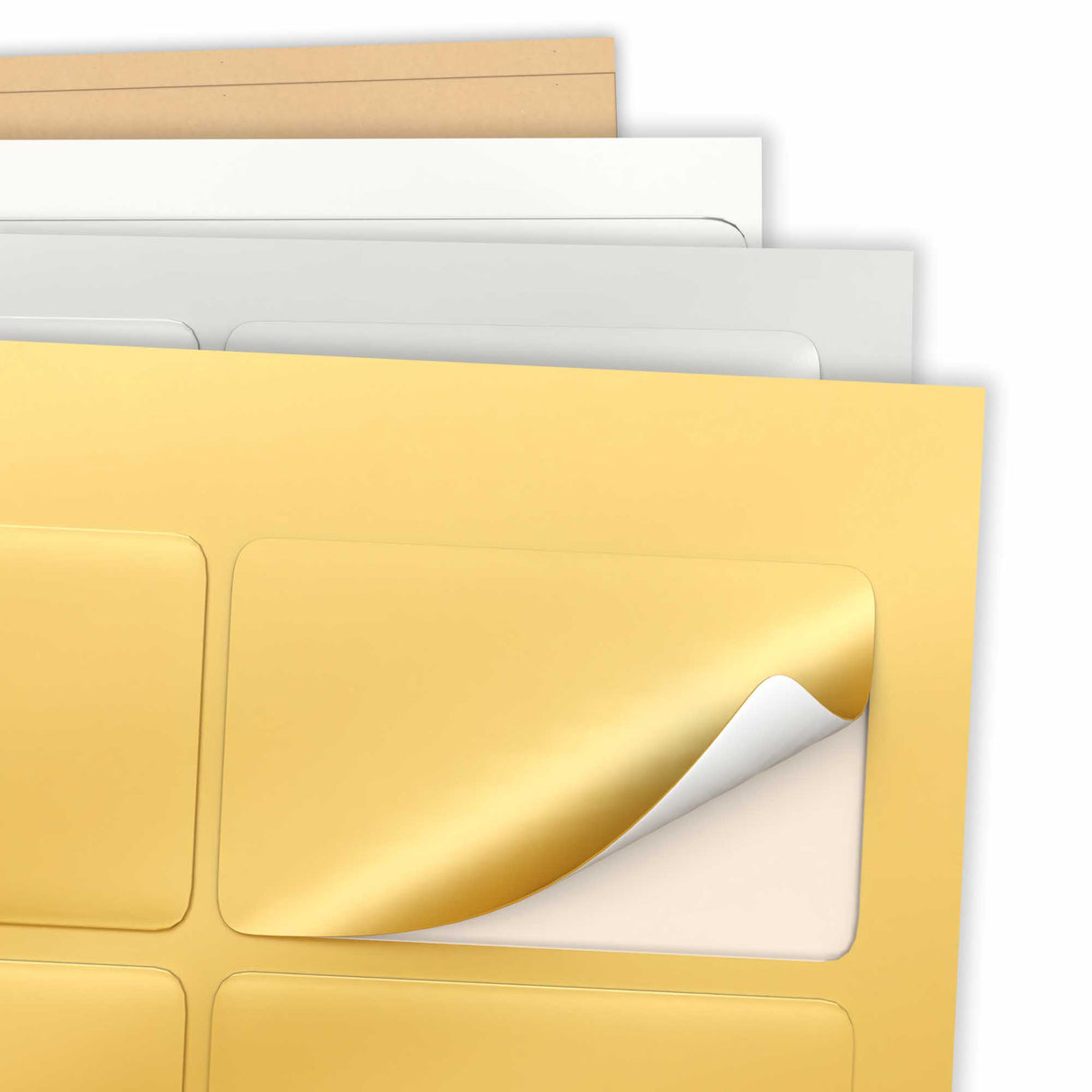 Etichette adesive rettangolari