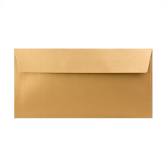 Pearlescent Envelopes Gold 110 x 220 mm (DL) Peel and Seal