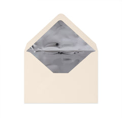 Paper Lined Envelopes Ivory + Silver Foil 114 x 162 mm (C6)