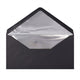 Paper Lined Envelopes Black + Silver Foil 110 x 220 mm (DL)