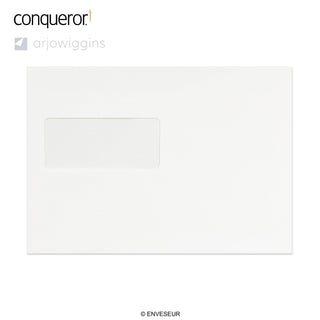 162x229 mm (C5) Busta Conqueror bianco brilliante